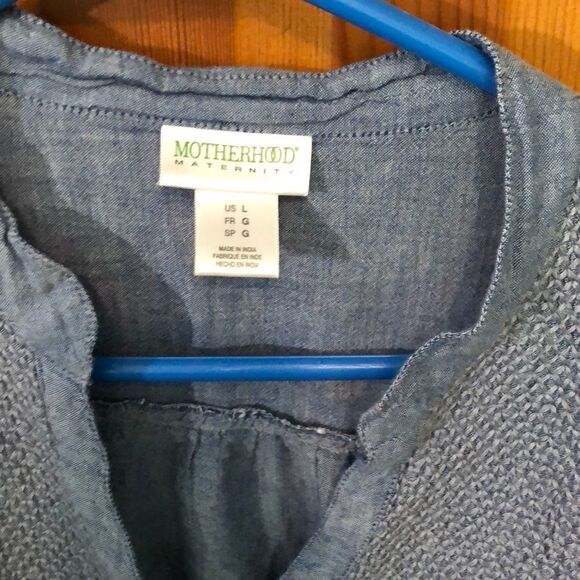 Motherhood Long Sleeve Denimish Shirt - Picture 2 of 4
